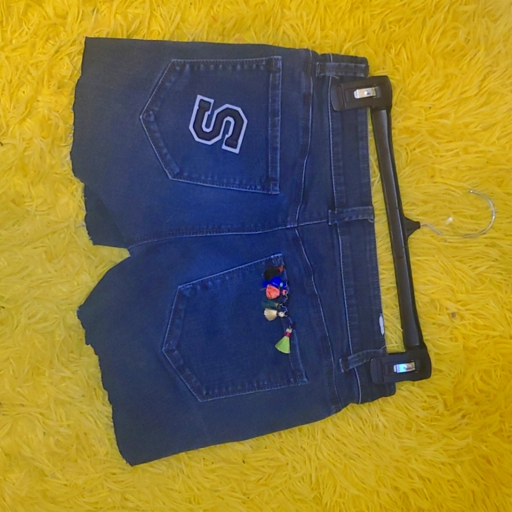 a pair of shorts i hand made from old jeans!